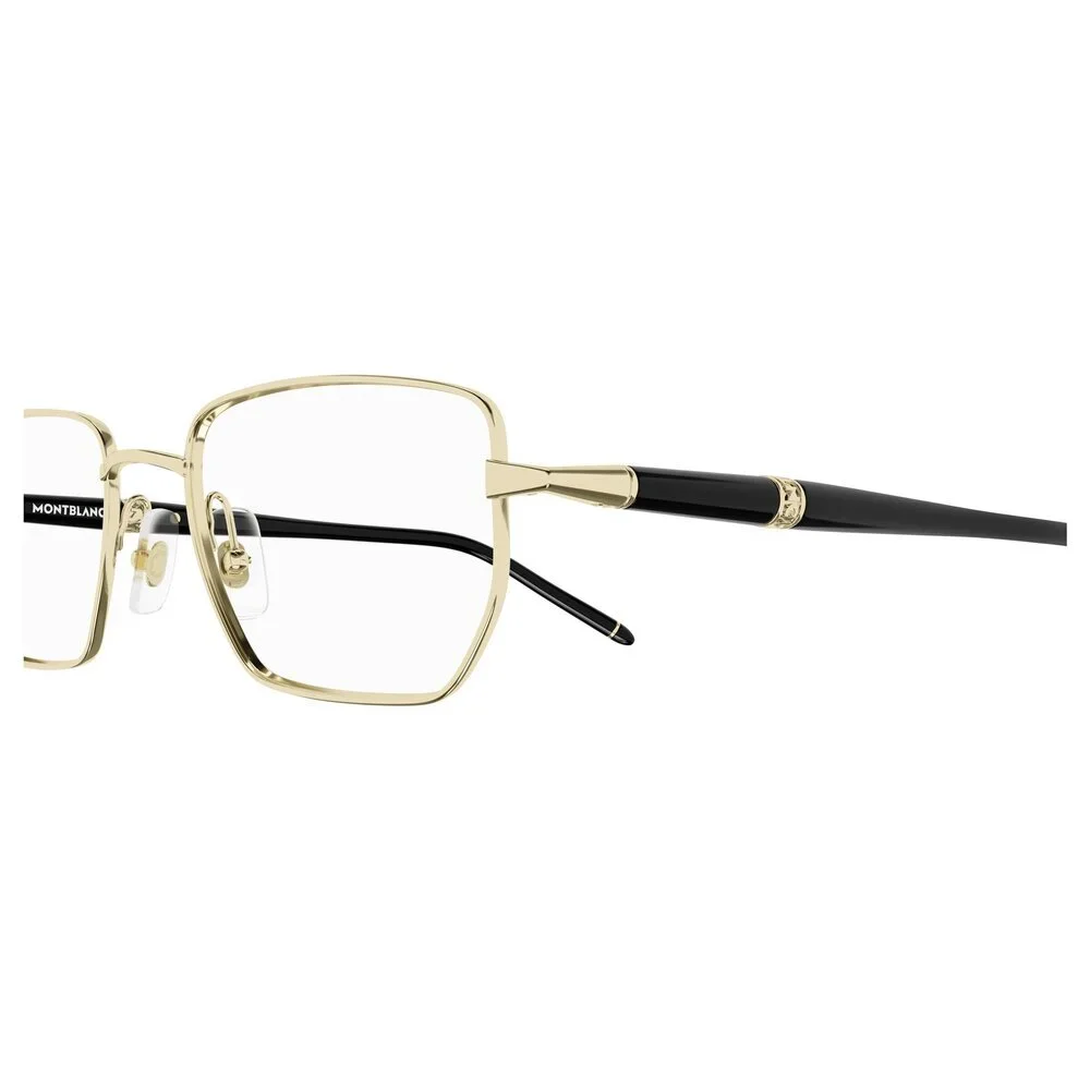 Mont Blanc MB0347O Eyeglasses Gold Black Metal Rectangle